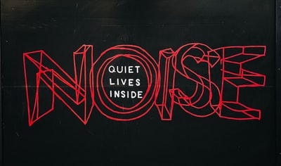 The noise text on a black background
